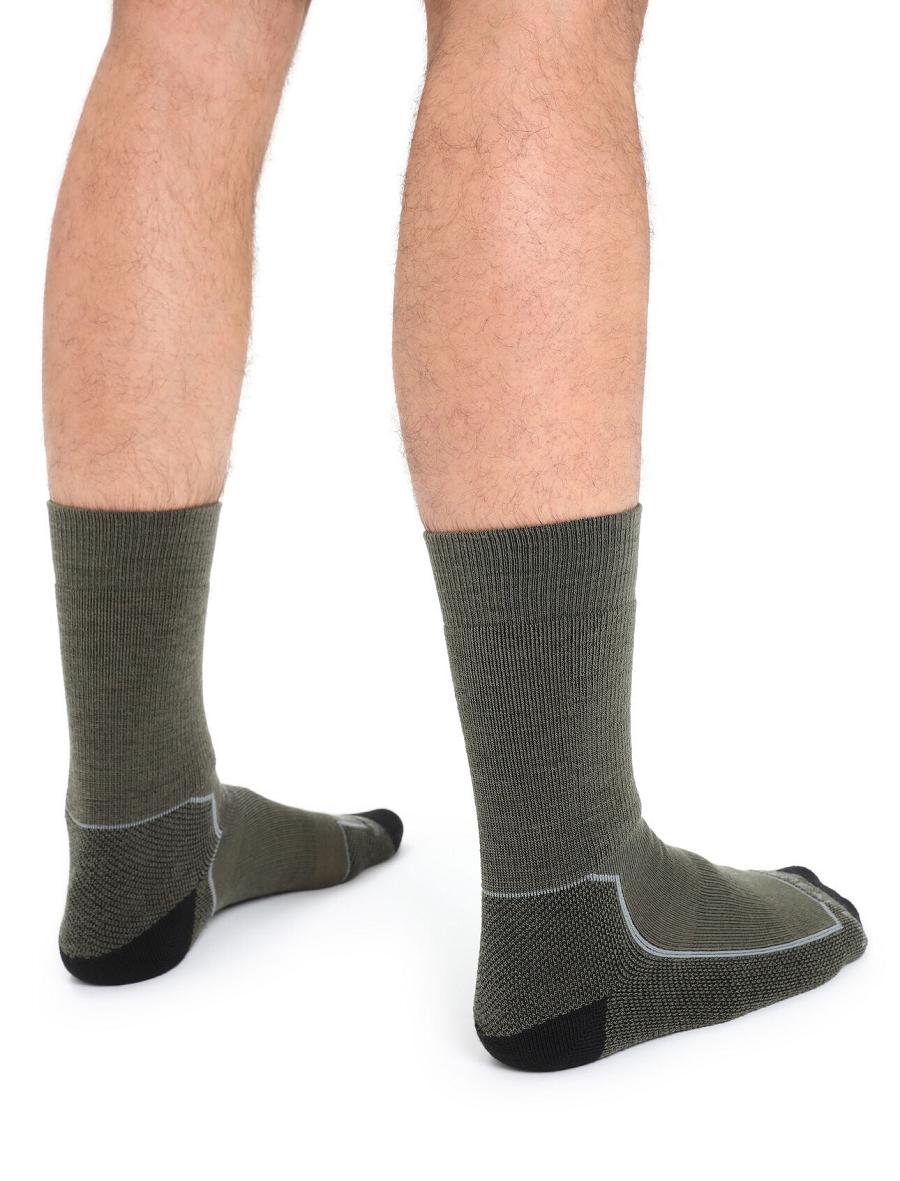 Loden / Black Icebreaker Merino Hike+ Medium Crew Men's Socks | AU 1024YXFU